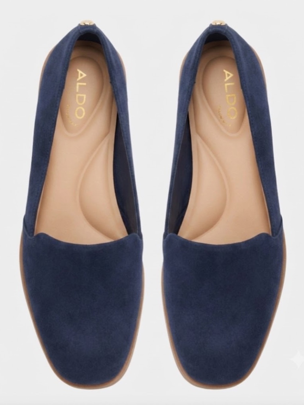 Aldo 'Pillow Walk' Slip-On Loafers Flats Shoes / Navy Blue Suede / Sz 6.5